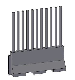 Barrera New Jersey 200x60x15 H-84 Simétrica con Tubos Galvanizados