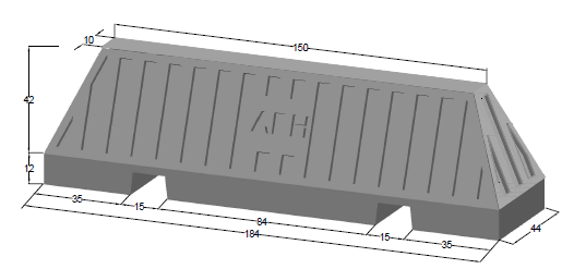 Barrera New Jersey APH 184x44x10 H-54