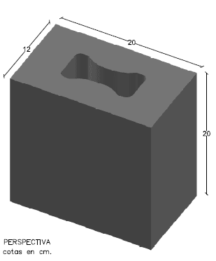 Base de Hito para Poste 12x20x20