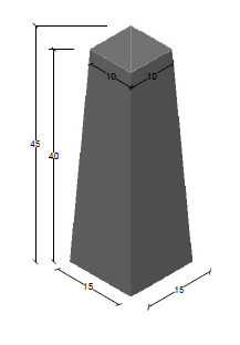 Hito Pirámide 10x15x45