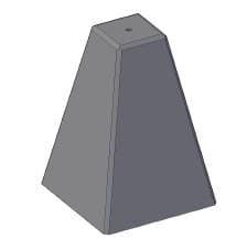 Hito Pirámide Plano 15x35x150