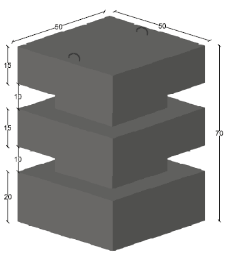 Poste para Acera 50x50x70