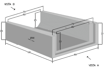 Canal Bajante 100x60x20
