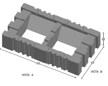 Bloque Muro 100x60x22