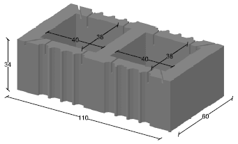 Bloque Muro 110x60x34