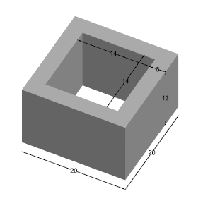 Celosía 20x20x13