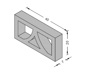 Celosía 40x20x7