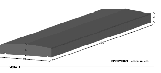 Cubremuros Curvo 100x24x5x4