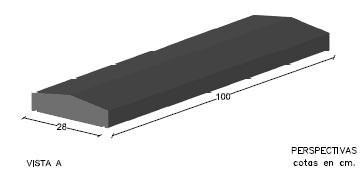 Cubremuros Curvo 7x28x100