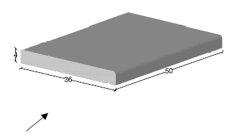 Cubremuros Plano 50x36x4