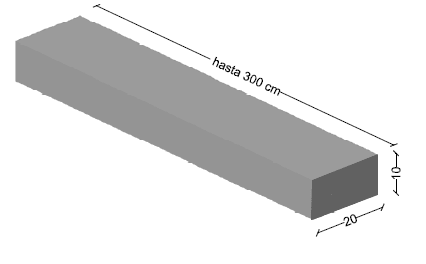 Dintel 10×20 hasta 3M