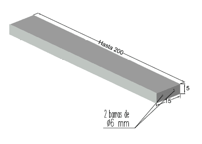 Dintel 5×15 H-200