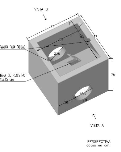 Imbornal Con Fondo/Sin Fondo 63x63x70