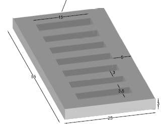 Reja Hormigón 55x25x3