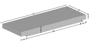 Tapa HA 107x40x8