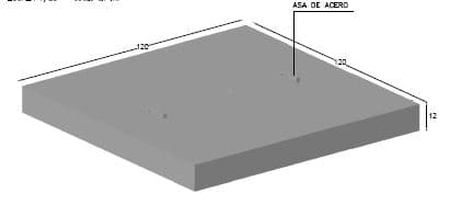 Tapa HA 120x120x12