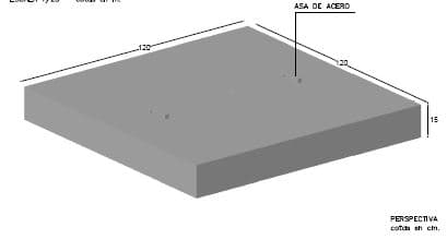 Tapa HA 120x120x15
