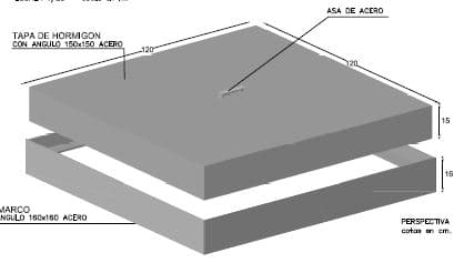 Tapa HA 120x120x15