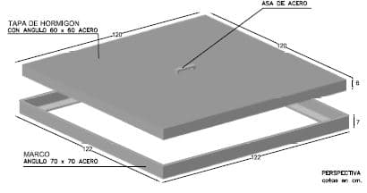 Tapa HA 120x120x6
