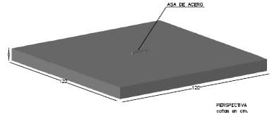 Tapa HA 120x120x8