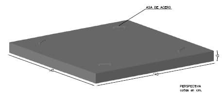 Tapa HA 140x140x10