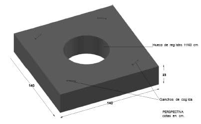 Tapa HA 140x140x15