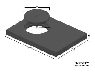 Tapa HA 180x130x15