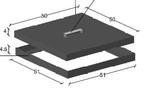 Tapa HA 50x50x4
