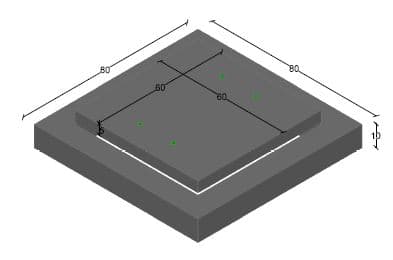 Tapa HA 60x60x5
