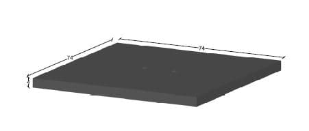 Tapa HA 74x74x4 MH