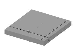 Tapa HA 74x74x6
