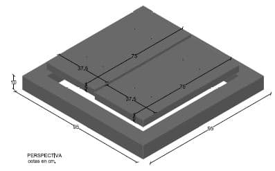 Tapa HA 75×37.5×5