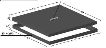 Tapa HA 80x80x4